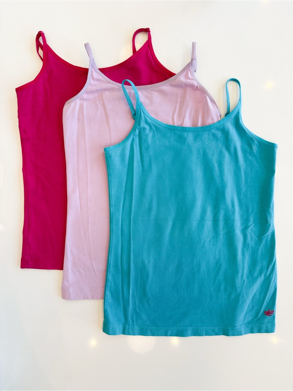 Lucky & Me ‘Emma Girls’ 3-Pack Tank Camisoles – Blue, Lavender & Magenta